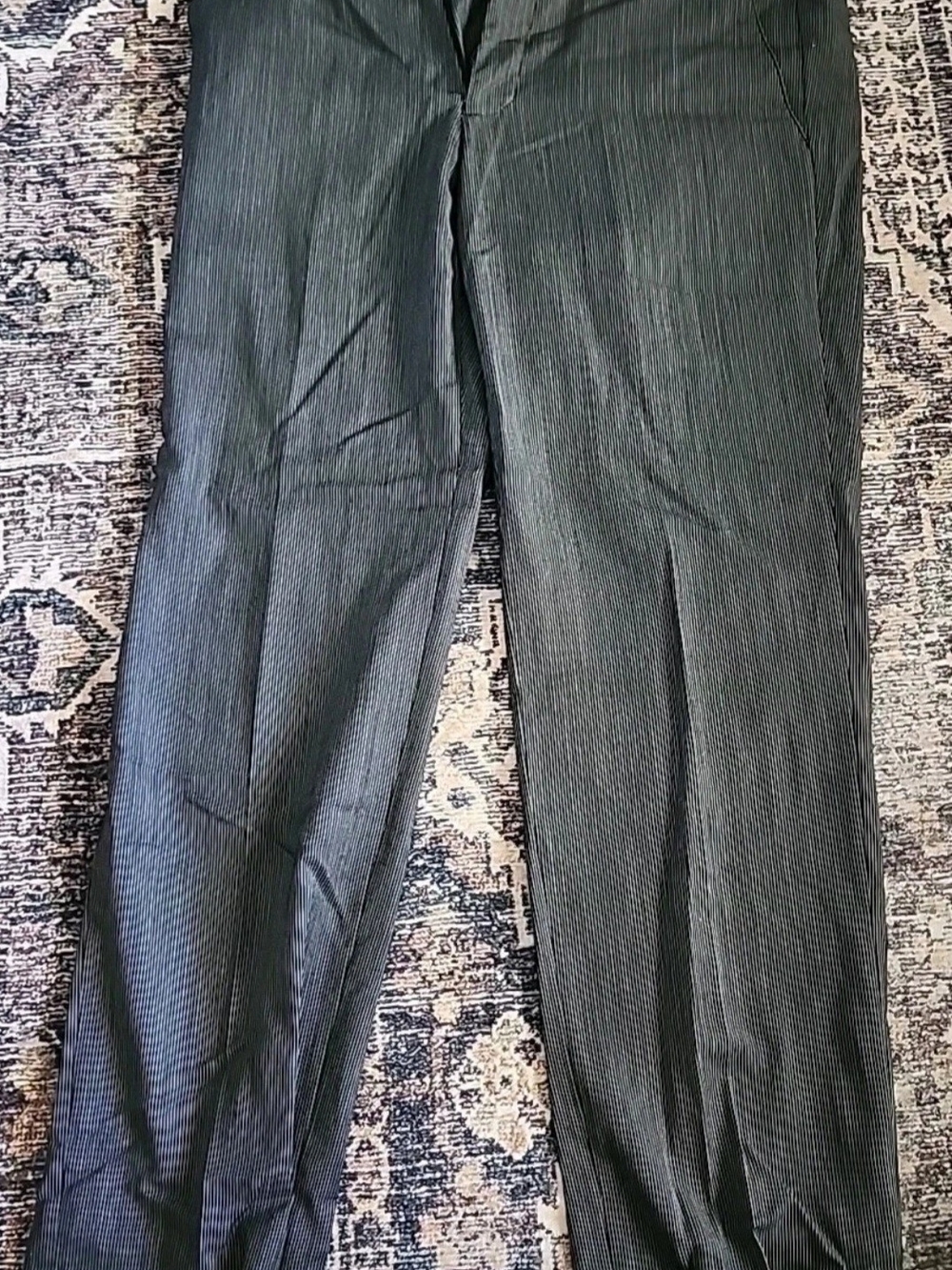 Azzaro Marco Brambilla Super 120s Size 48R Men's Black 100% Wool Trousers